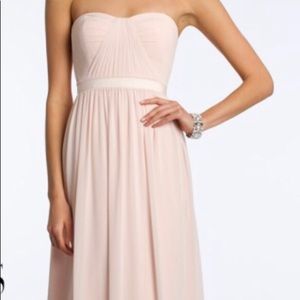 Ribbon topless wedding guest dress.
